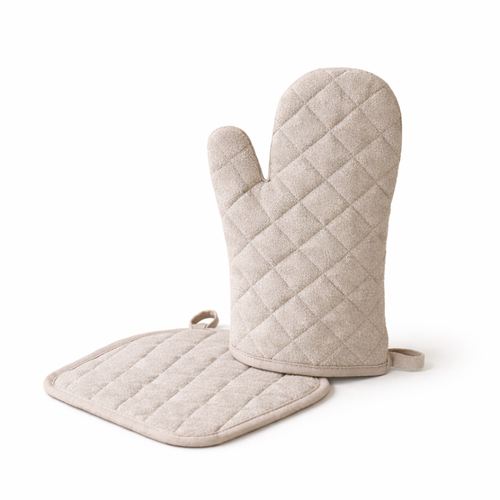 Helvioran™ HeatWeave Quilted Oven Mitt & Pot Holder Set