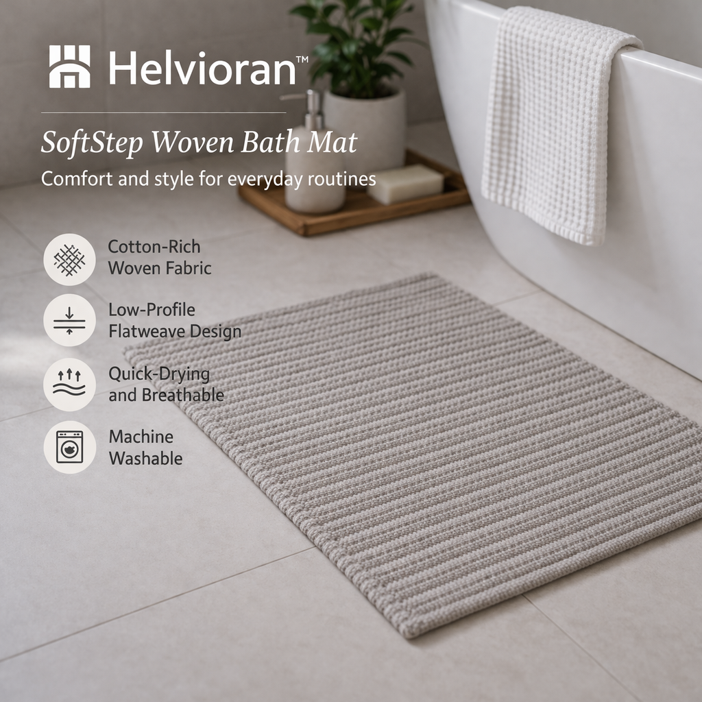 Helvioran™ SoftStep Woven Bath Mat